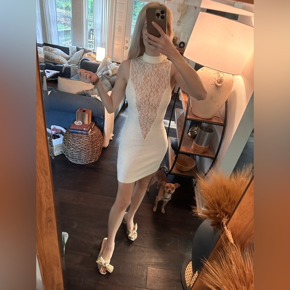 Vintage 1980s Lace Bodycon Dress - Picture 10 of 11